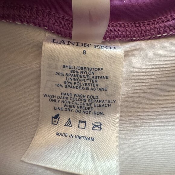 Lands End Tankini Skort Bathing Suit Womens size 8 Purple - Picture 8 of 9